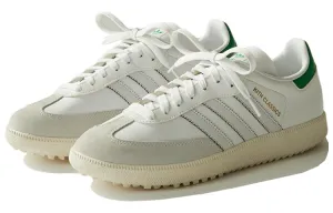 Adidas Samba Unisex Golf Shoes, White and Green