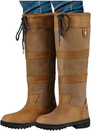 Bcshiye Women's Knee High Boots,Winter Suede Chunky Heel Fashion Cowboy Mid Calf Boots Platform Boots for Women