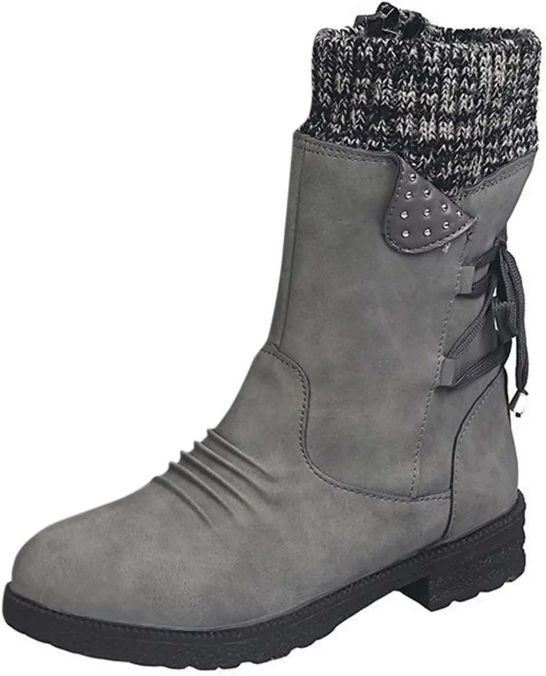 Boots for Women Knee High Womens Snow Boots Winter Warm Boots Casual Fall Fur Lined Anti-Slip Mid Calf Boots Outdoor