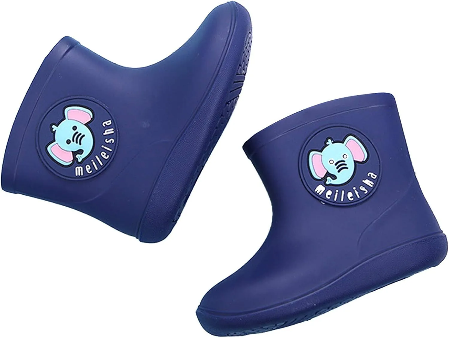 Children's Spring Fall Cartoon Waterproof Rain Boots for Little Kids Toddler Baby Boys Girls Anti-Slip Ankle Rainshoes