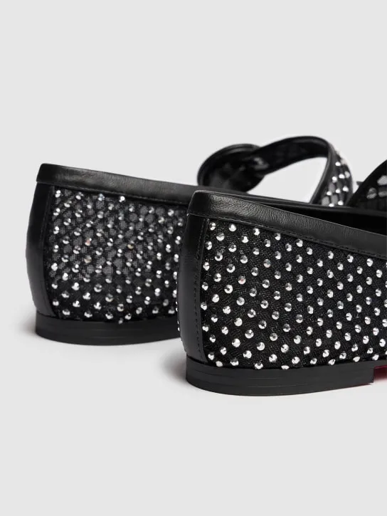Christian Louboutin   10mm Mamastrapitina crystal flats 