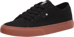 DC mens Manual Low Top Vegan Friendly Casual Skate Shoe, Black/Gum, 11 US