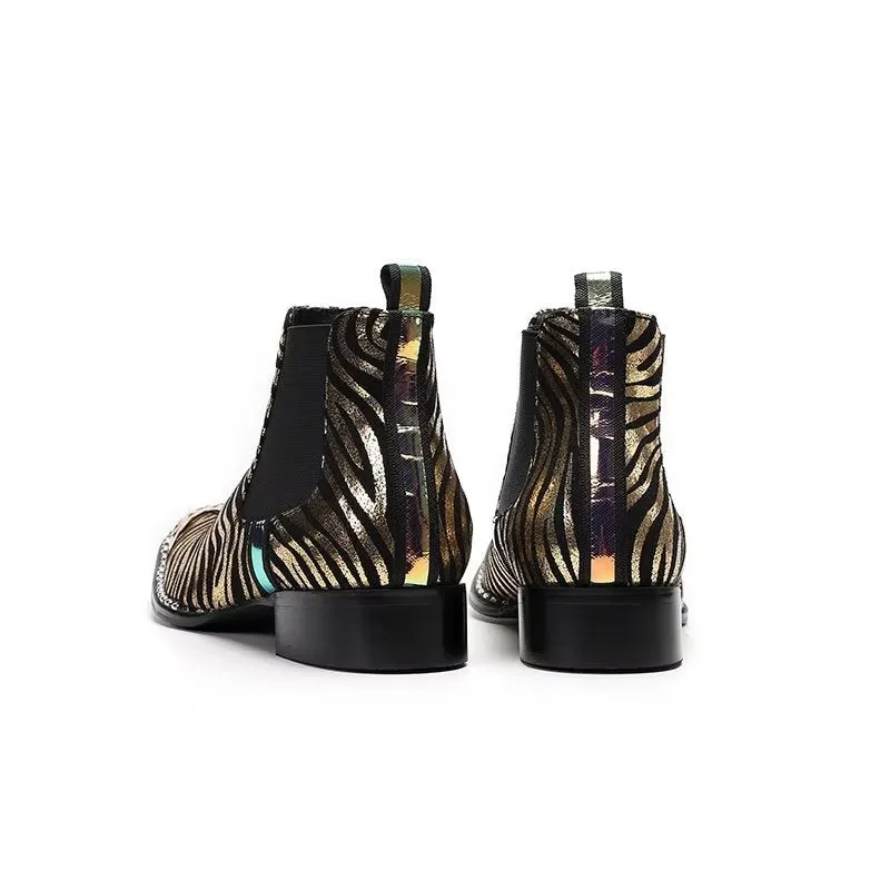 Exotic Serpent Skin Leather Dress Boots