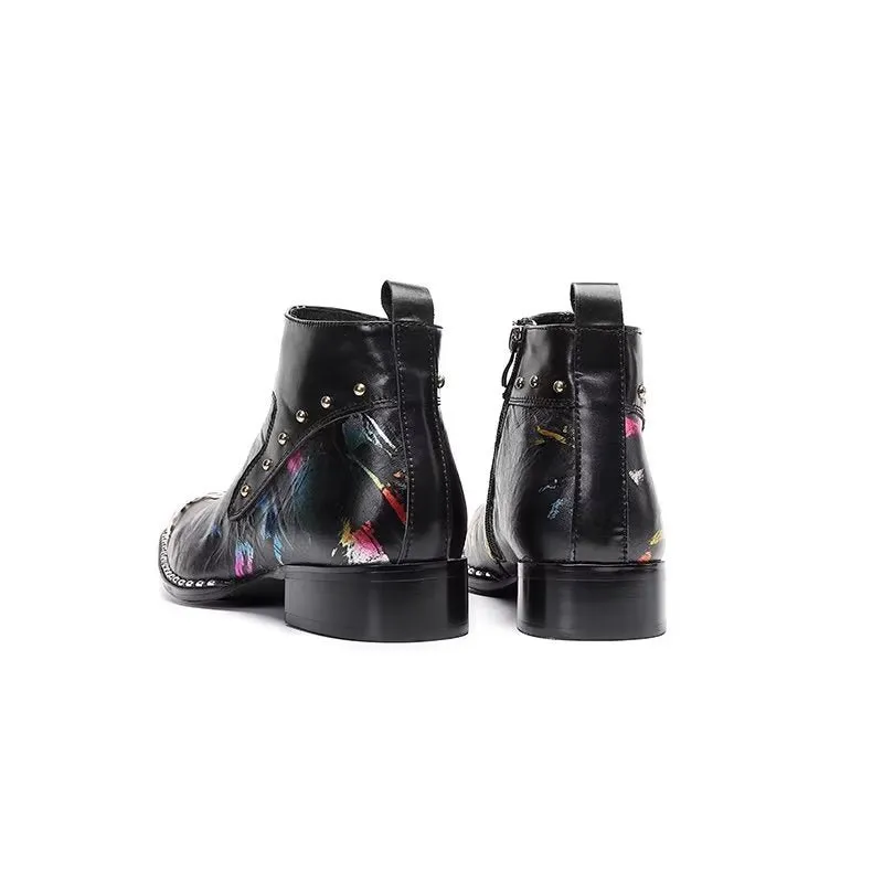 Exotic Serpent Skin Leather Dress Boots
