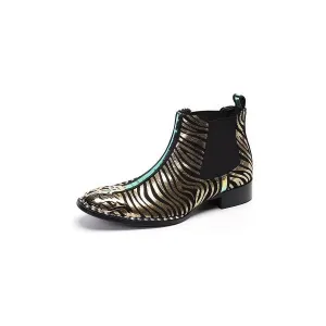 Exotic Serpent Skin Leather Dress Boots