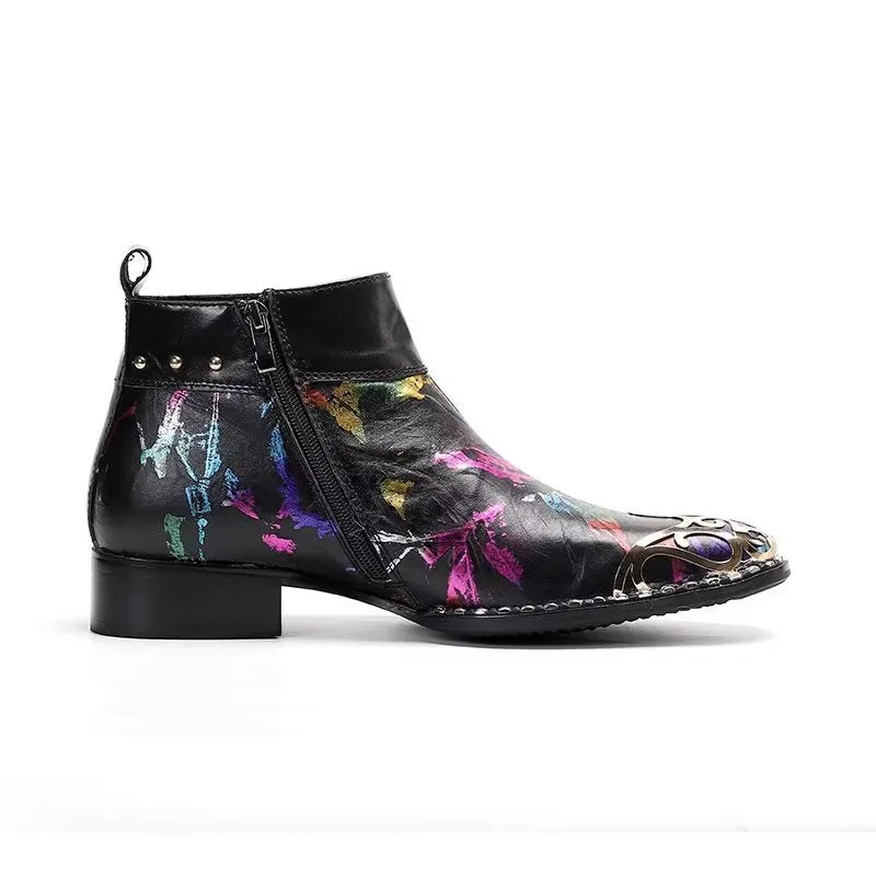 Exotic Serpent Skin Leather Dress Boots