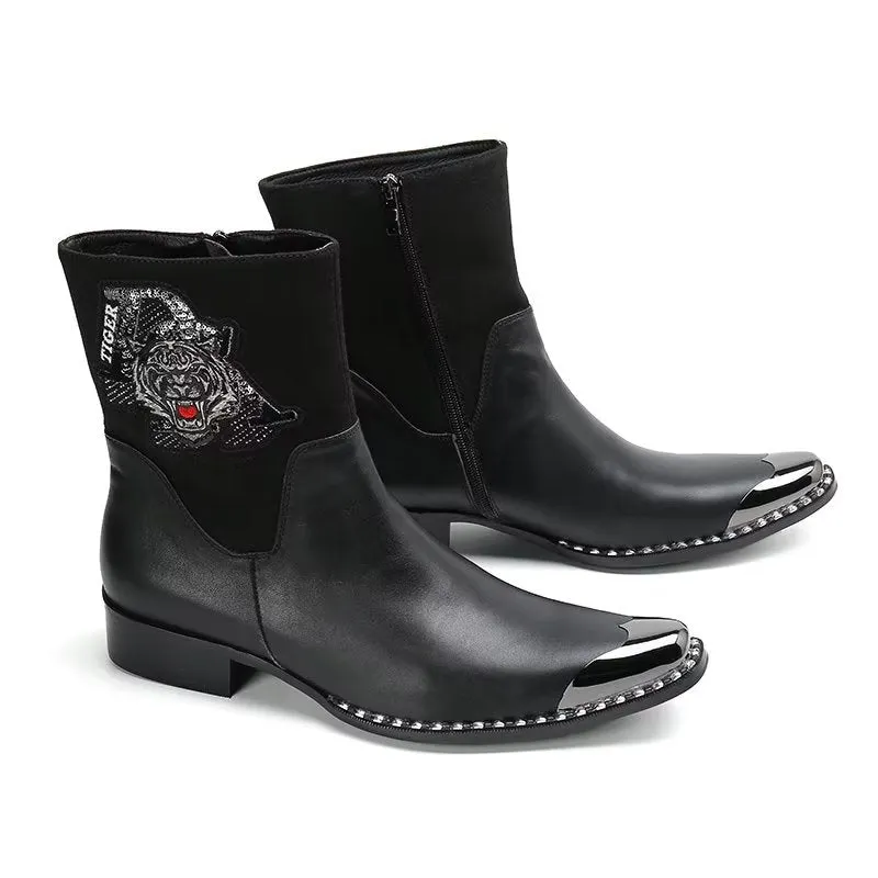 LeatherLuxe Classy Dress Boots