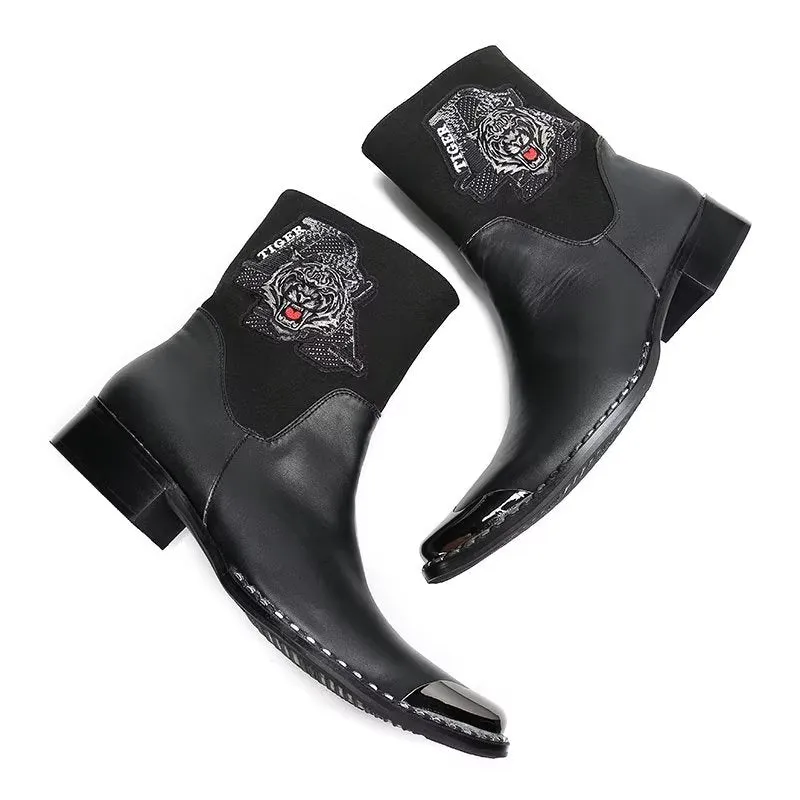 LeatherLuxe Classy Dress Boots