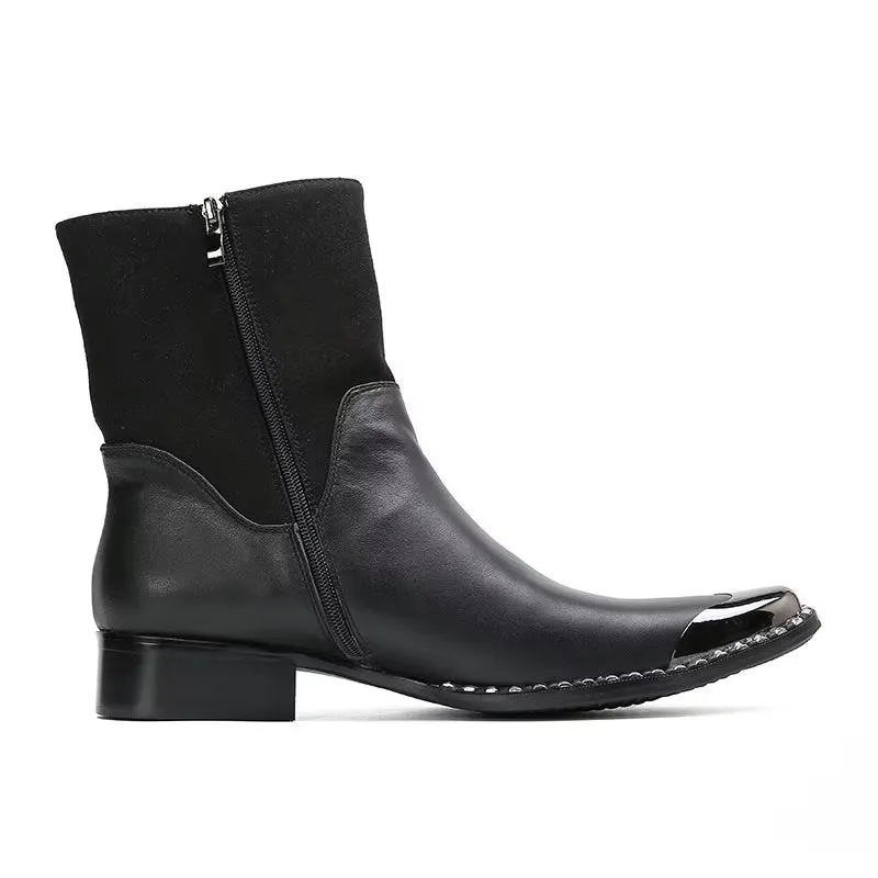 LeatherLuxe Classy Dress Boots