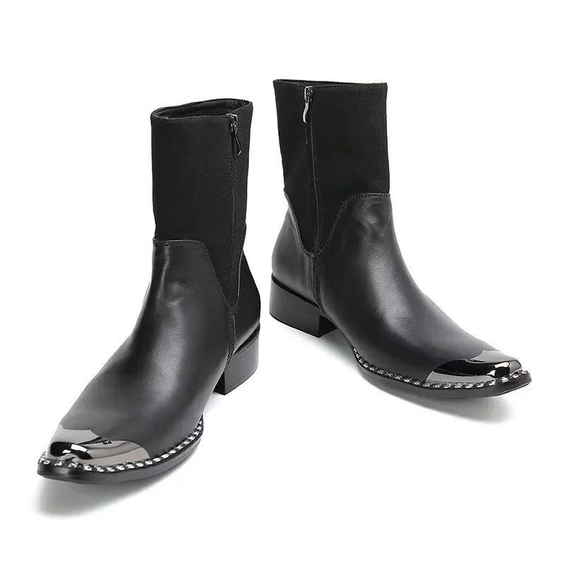 LeatherLuxe Classy Dress Boots