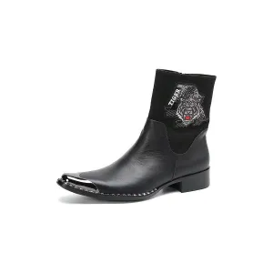 LeatherLuxe Classy Dress Boots