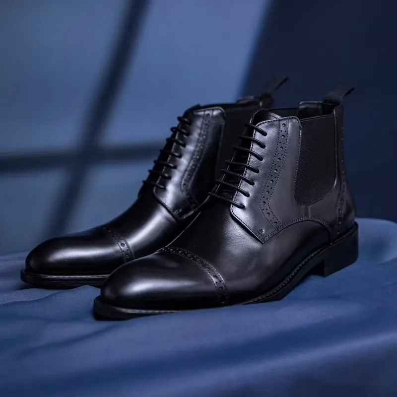 Luxury Fur-Lined Zipper Dress Boots
