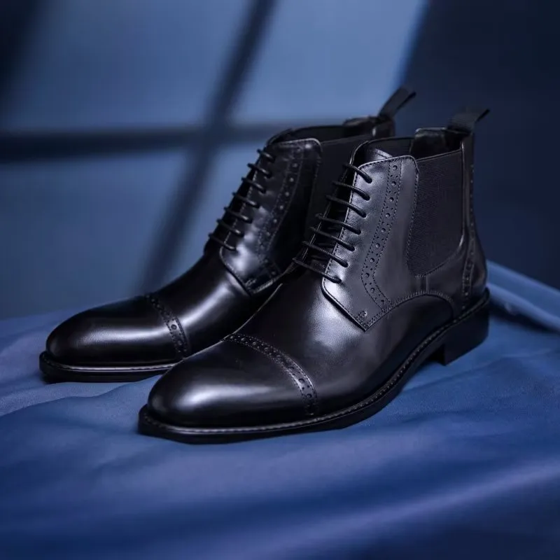 Luxury Fur-Lined Zipper Dress Boots