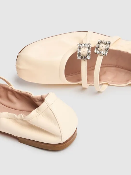 Roger Vivier   5mm Mini Strap leather ballerina flats 
